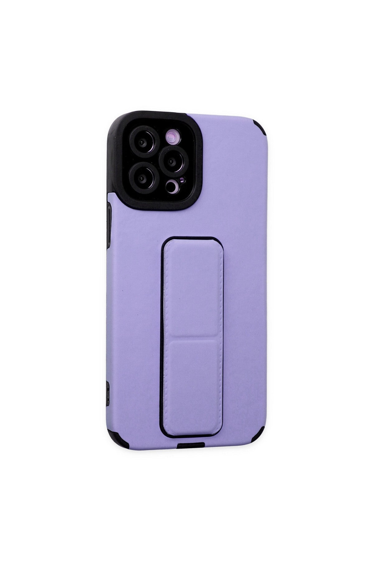 Apple iPhone 12 Pro Max Uyumlu Kılıf Mega Standlı Silikon - Lila