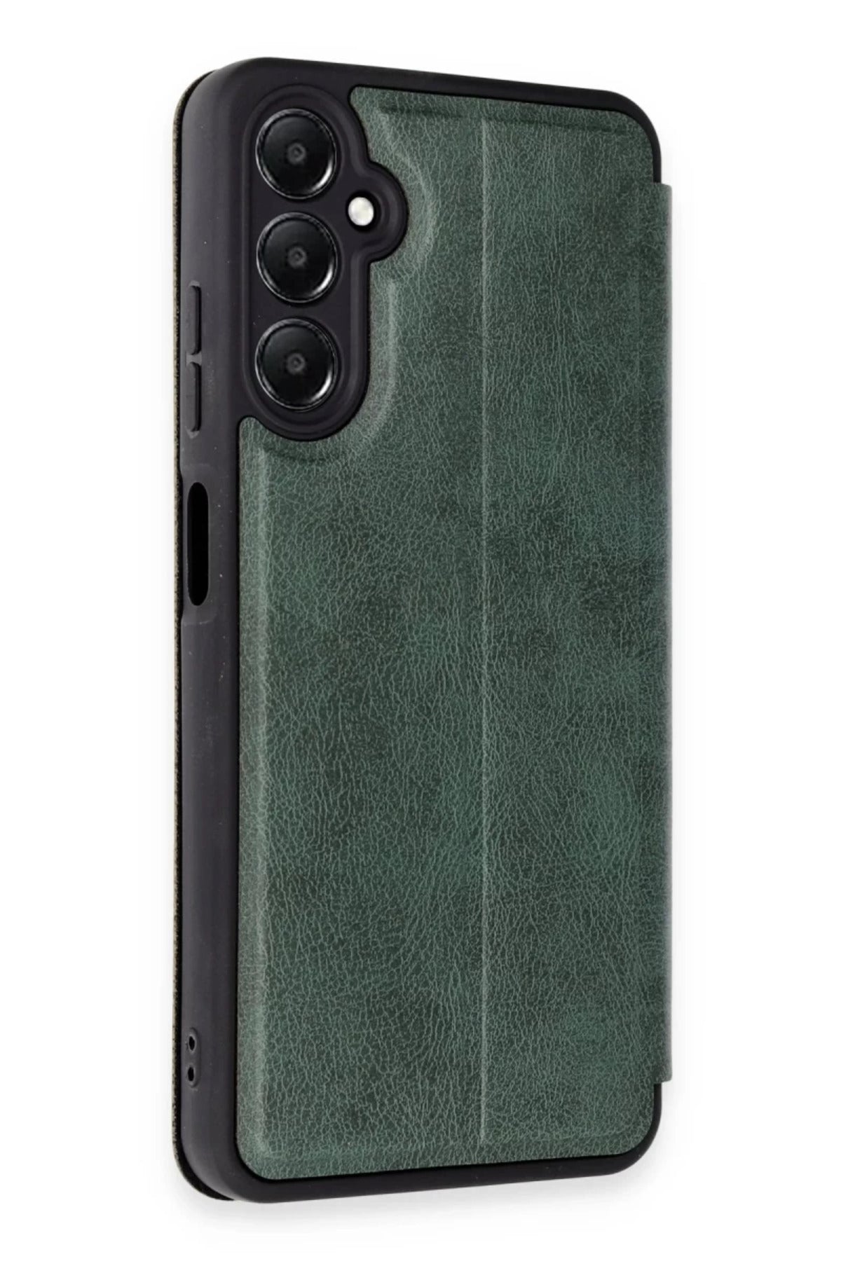 Samsung Galaxy A15 4G Uyumlu Kılıf Flip Cover - Koyu Yeşil