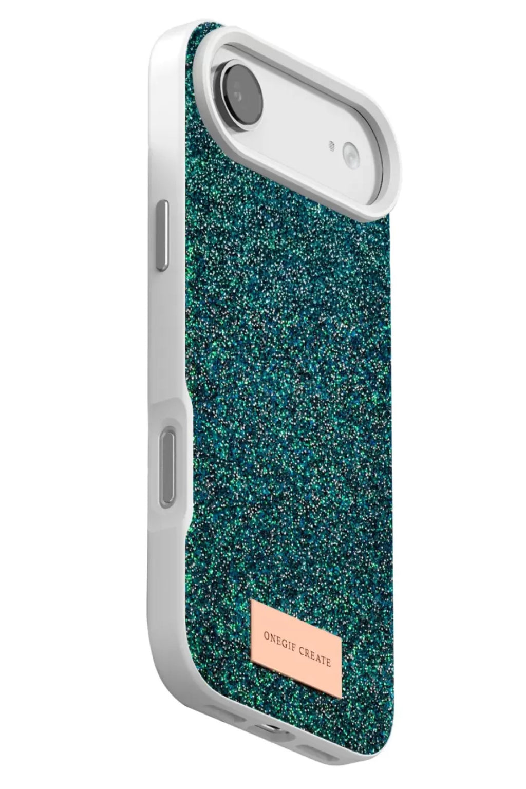 Onegif Apple iPhone 17 Air Uyumlu Bright Simli Kapak - Koyu Yeşil