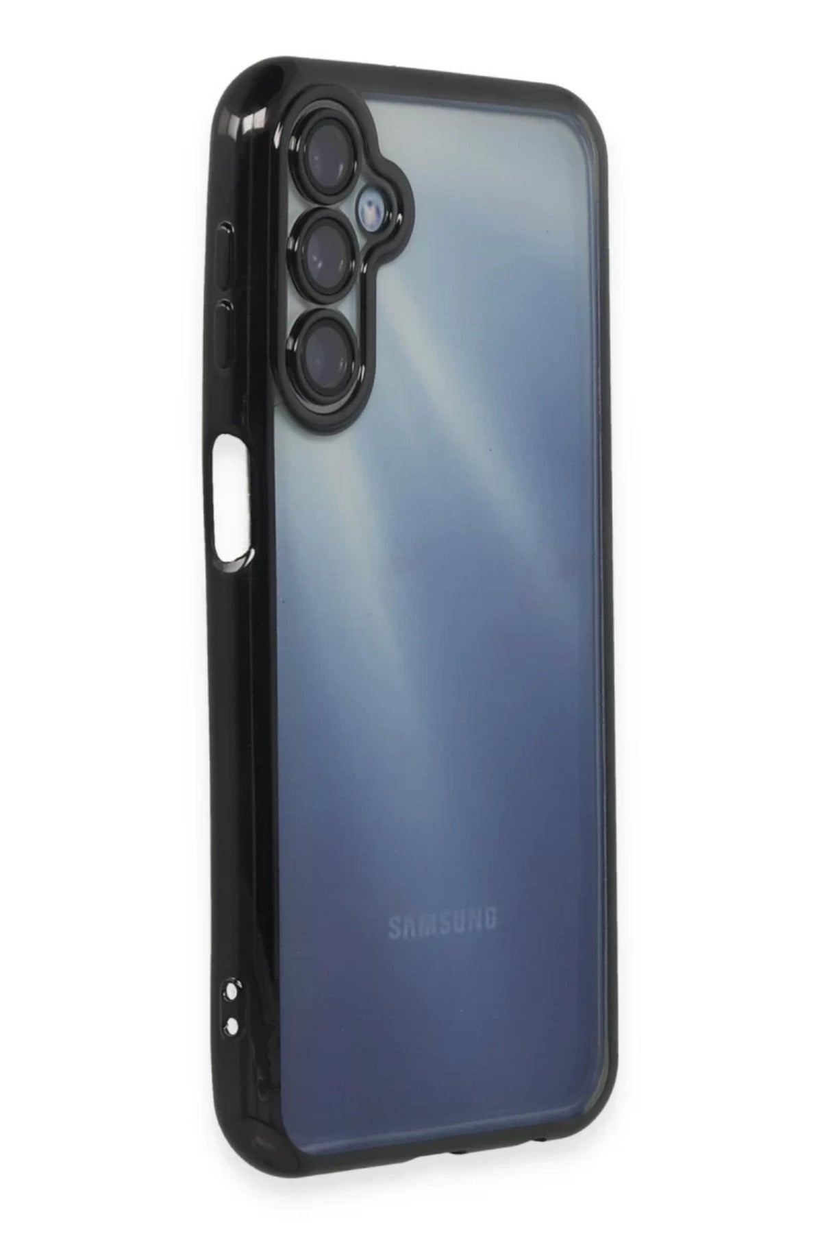 Samsung Galaxy A15 4G Uyumlu Kılıf Lensli Silikon - Siyah