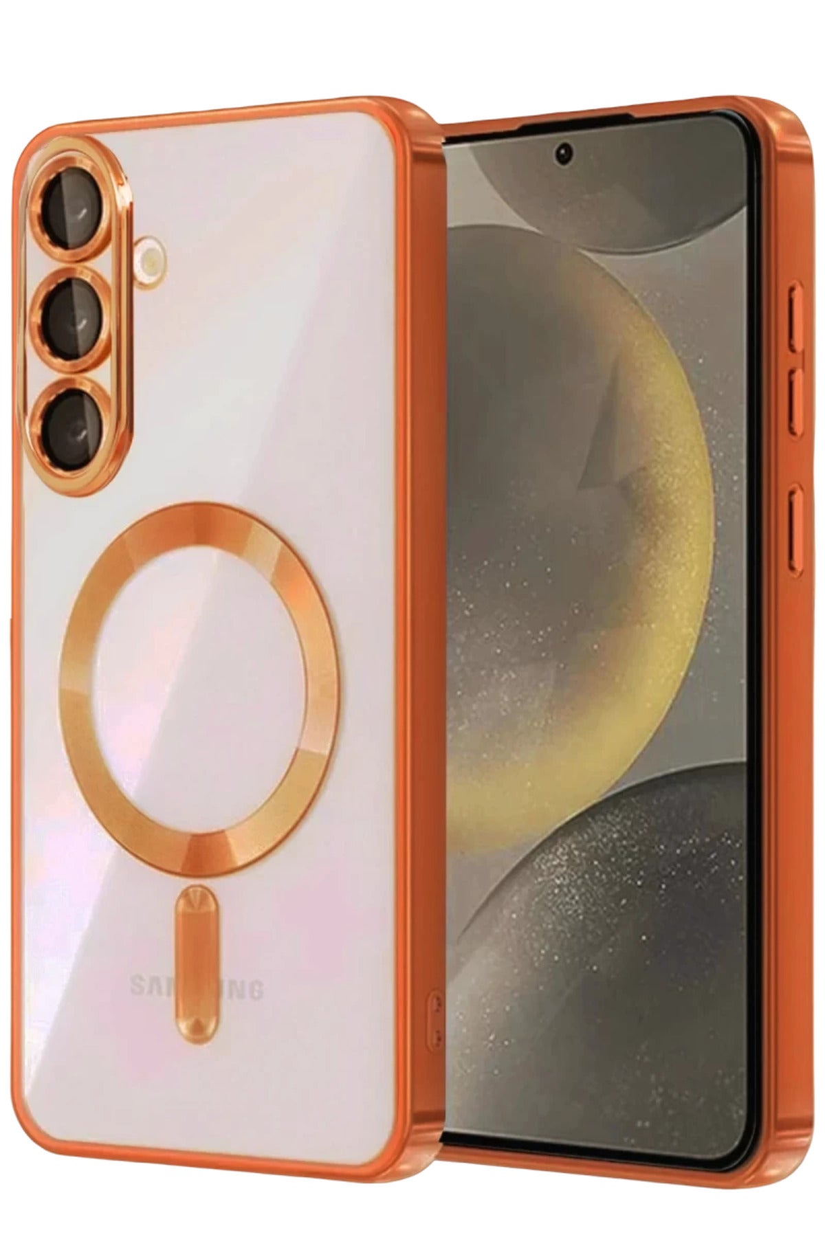 Samsung Galaxy A37 5G Uyumlu Kross Magneticsafe Kapak - Turuncu