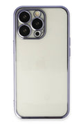Apple iPhone 14 Pro Uyumlu Kılıf Lensli Silikon - Mor
