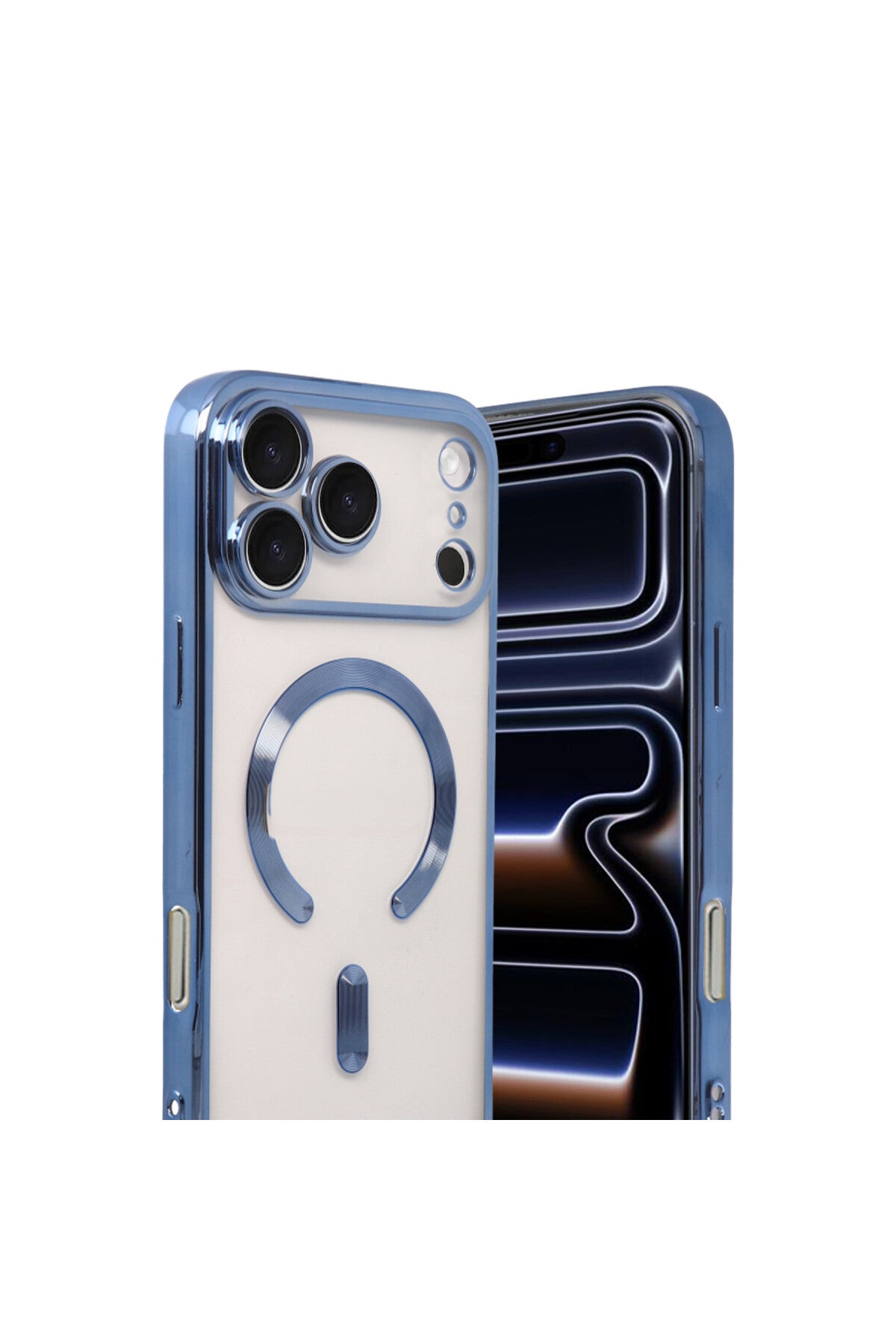 Apple iPhone 17 Pro Uyumlu Kross Magneticsafe Kapak - Sierra Blue