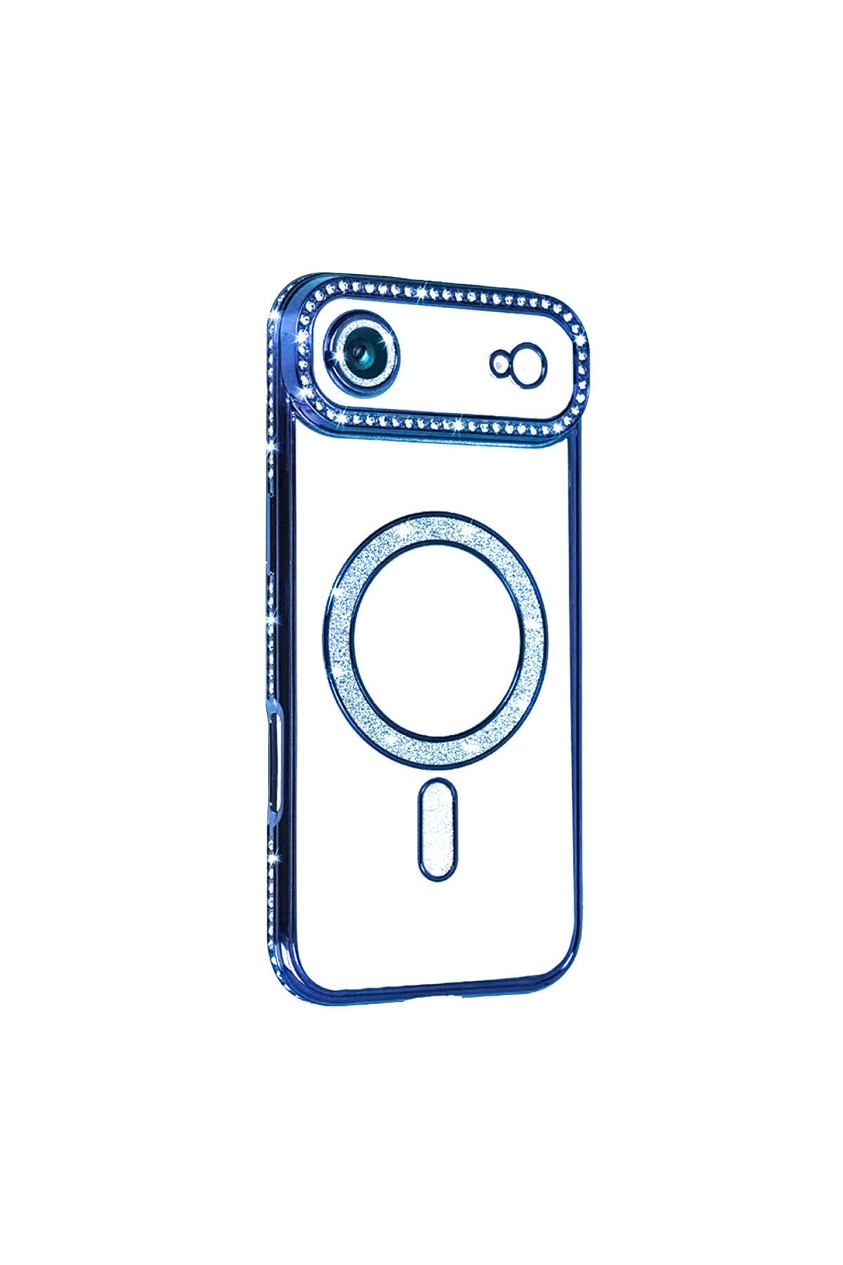 Apple iPhone 17 Air Uyumlu Joke Simli Magneticsafe Kılıf - Mavi