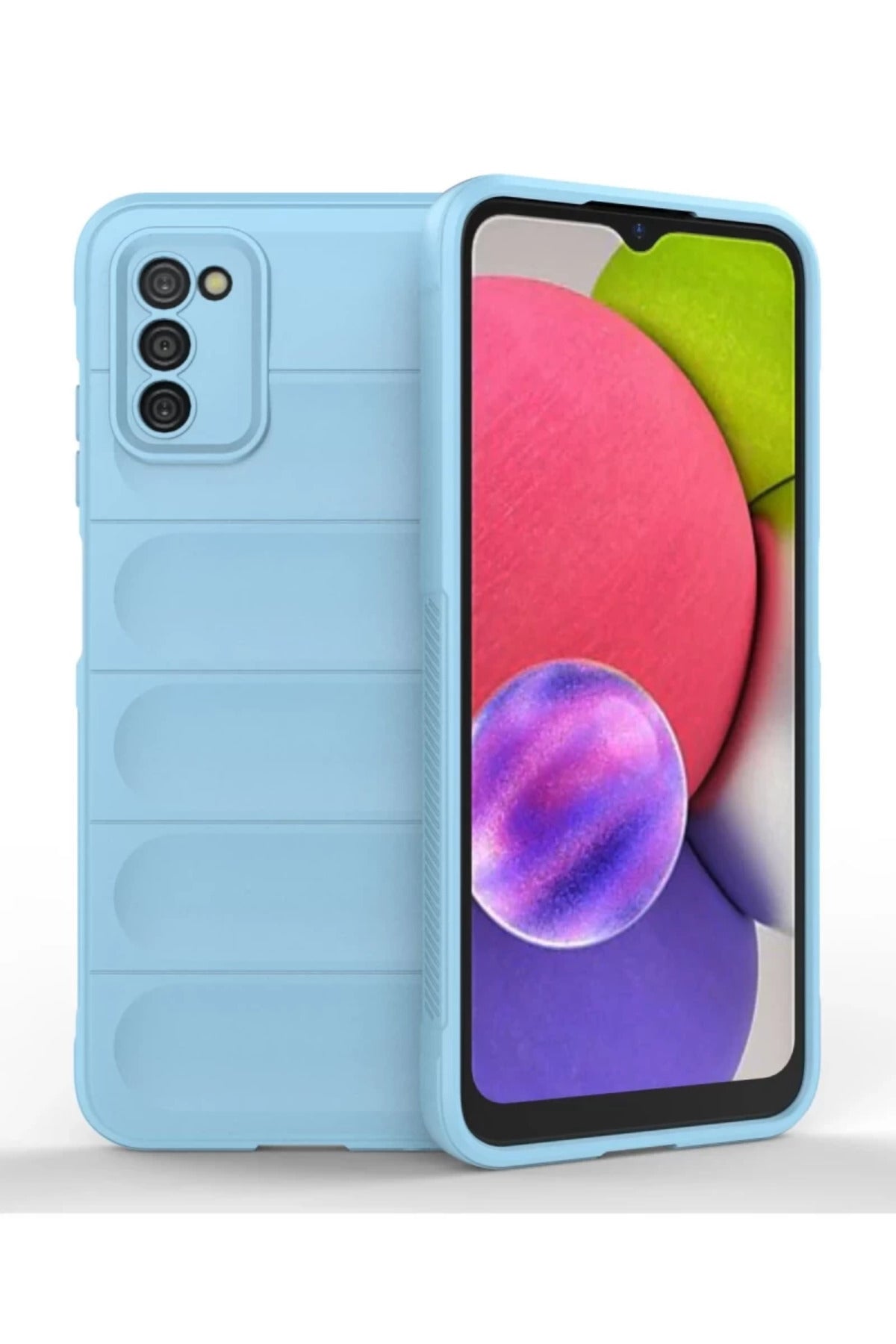 Samsung Galaxy A03S Uyumlu Kılıf Optimum Silikon - Sky Blue