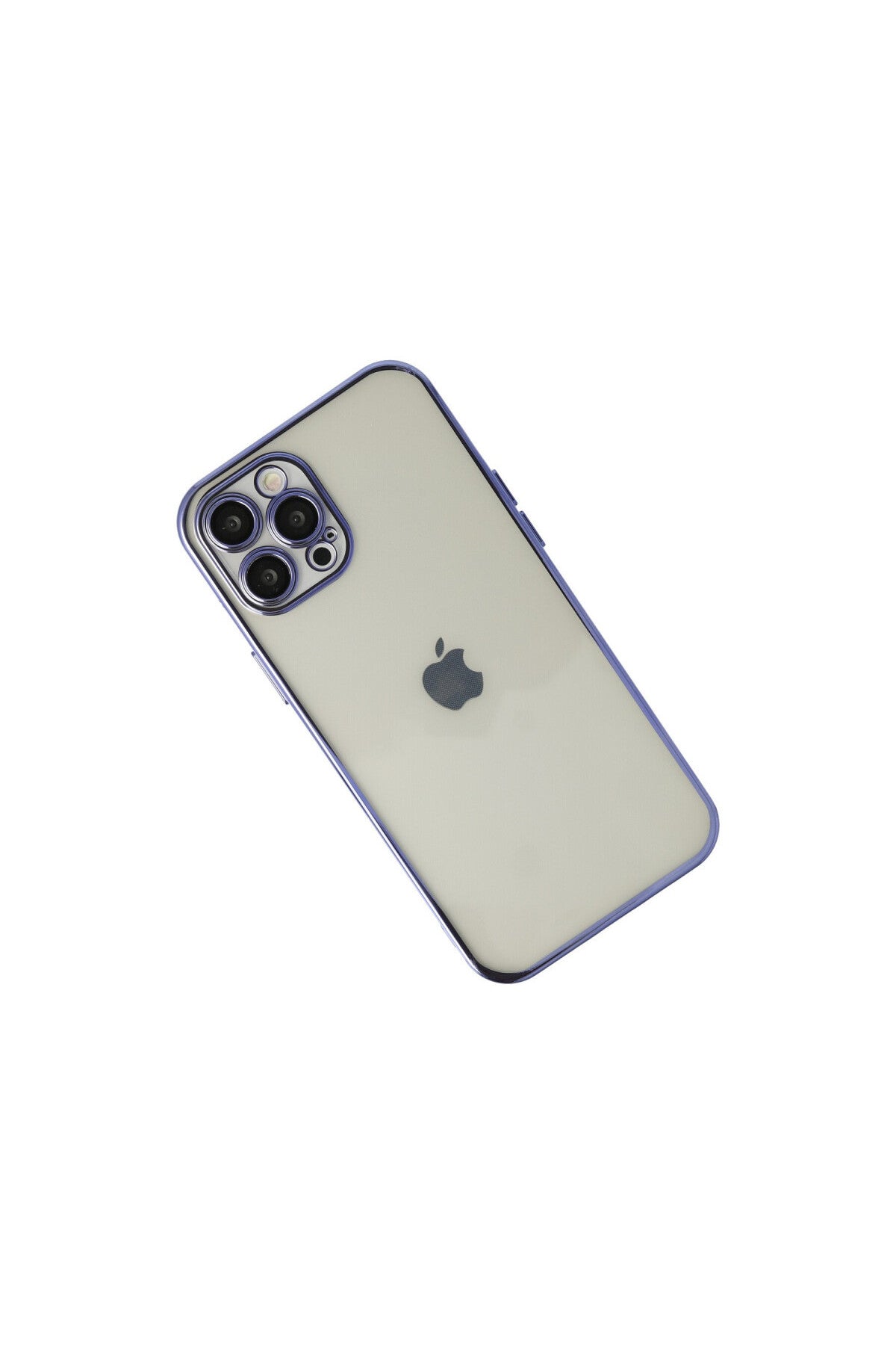 Apple iPhone 12 Pro Uyumlu Kılıf Lensli Silikon - Mor