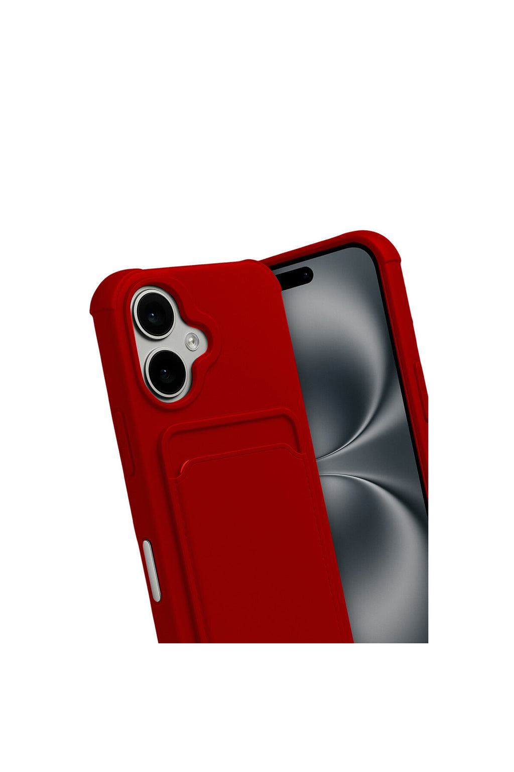 Apple iPhone 17 Uyumlu Kelvin Kartvizitli Silikon - Kırmızı