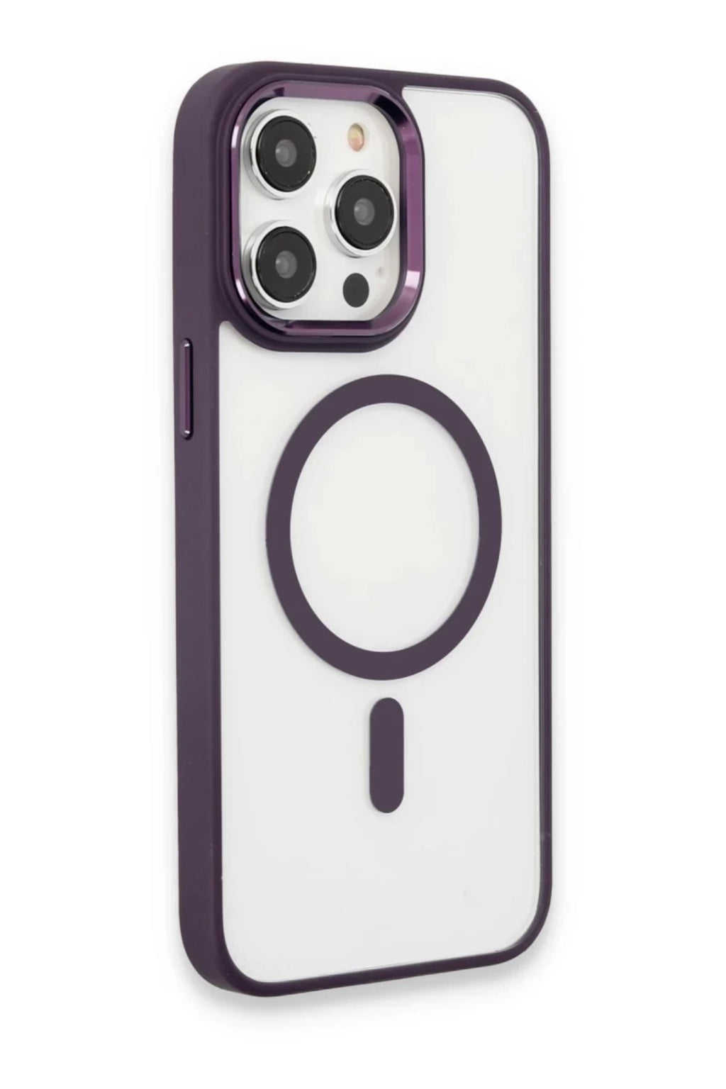 Apple iPhone 15 Pro Max Uyumlu Kılıf Room Magneticsafe Silikon - Derin Mor