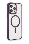 Apple iPhone 15 Pro Max Uyumlu Kılıf Room Magneticsafe Silikon - Derin Mor