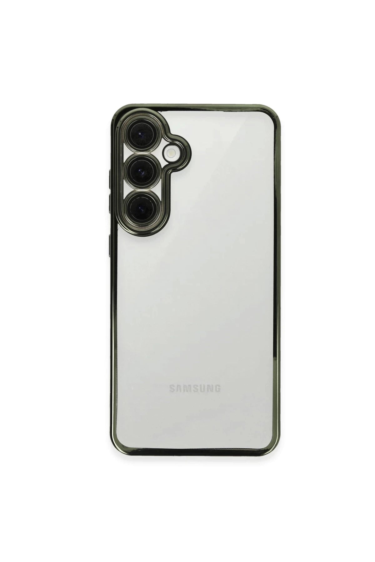 Samsung Galaxy S24 FE Uyumlu Kılıf Lensli Silikon - Yeşil