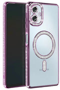 Samsung Galaxy A06 Uyumlu Joke Simli Magneticsafe Kılıf - Derin Mor