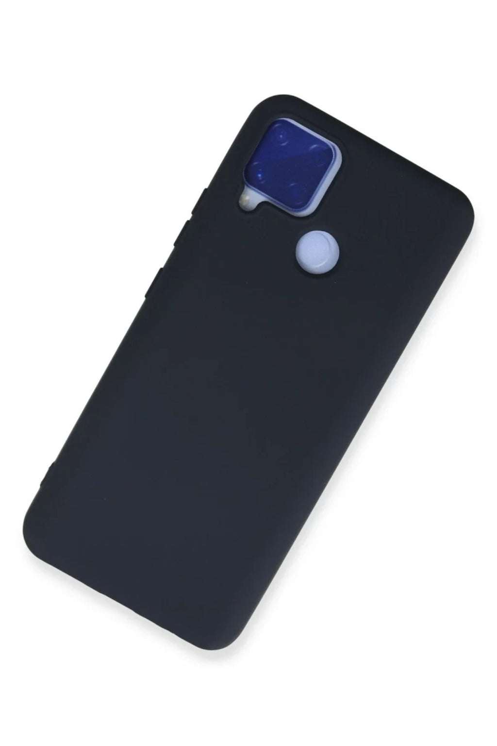 Realme C15 Uyumlu Kılıf Nano içi Kadife Silikon - Lacivert