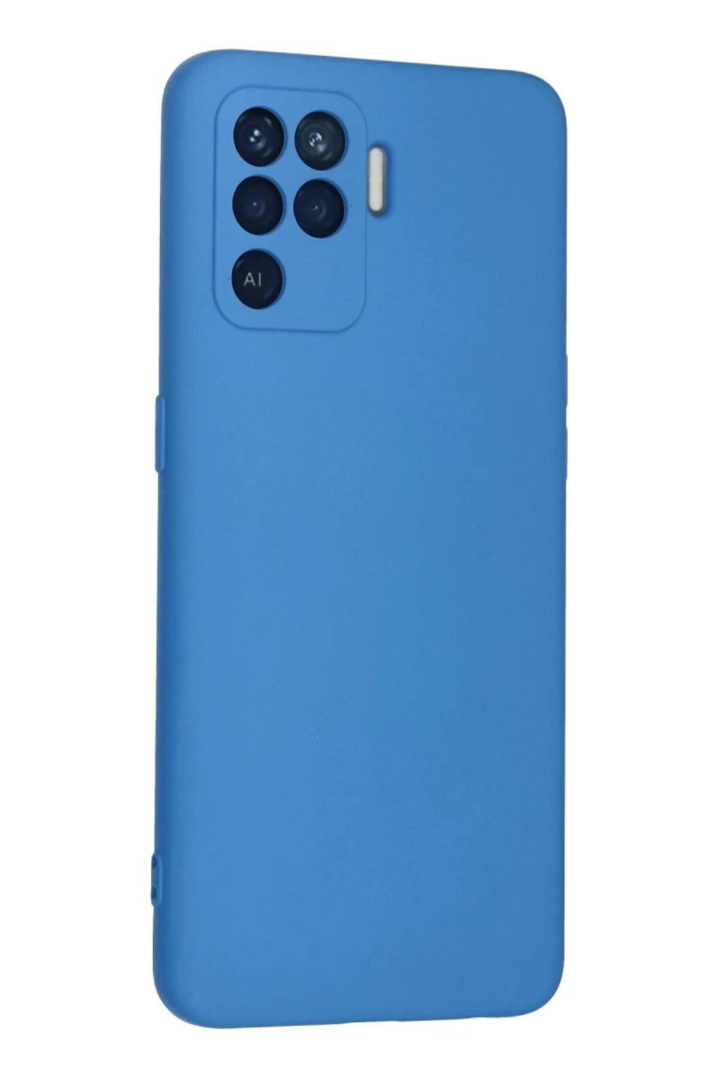 Oppo Reno 5 Lite Uyumlu Kılıf Nano içi Kadife Silikon - Mavi