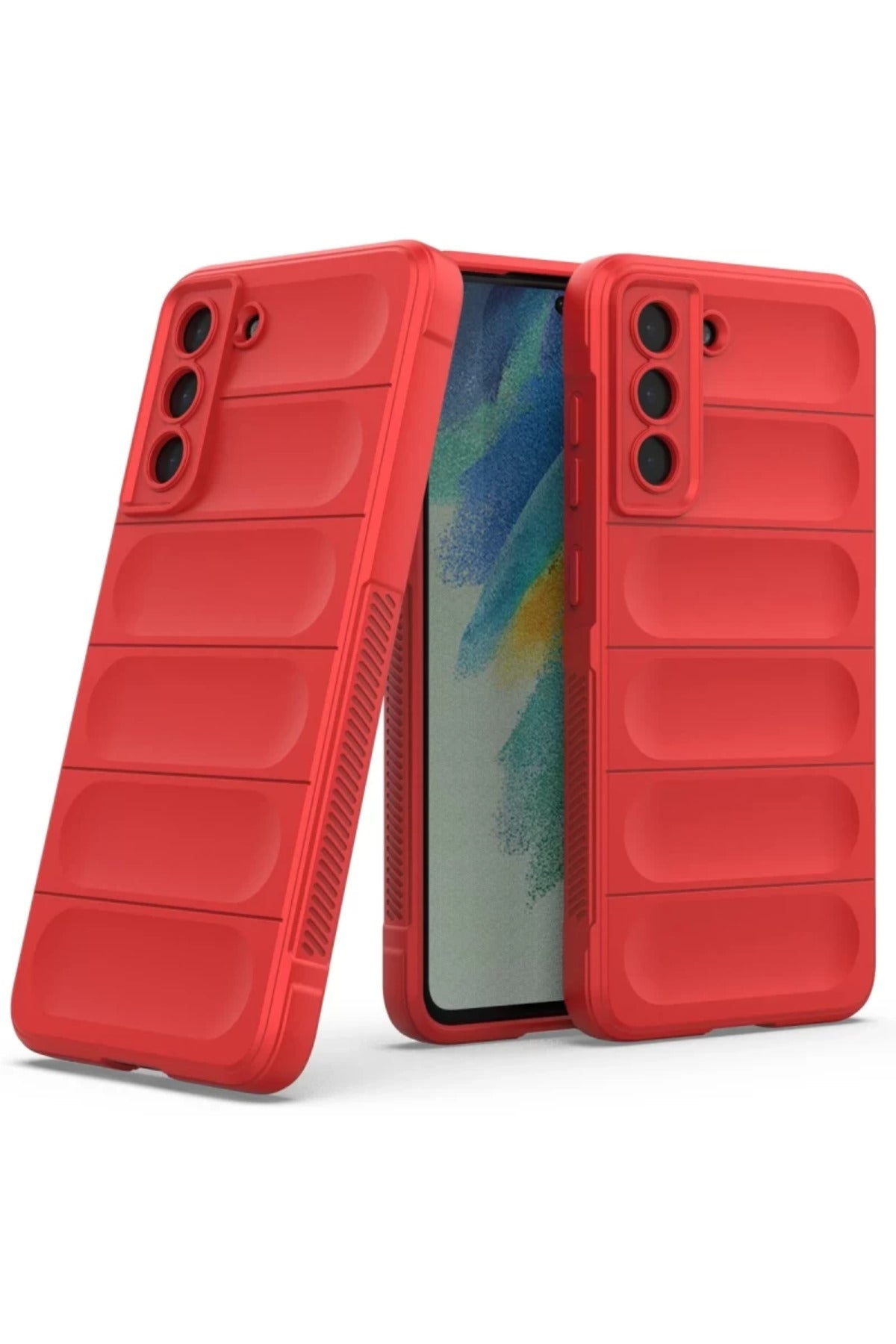 Samsung Galaxy S22 Plus Uyumlu Kılıf Optimum Silikon - Kırmızı