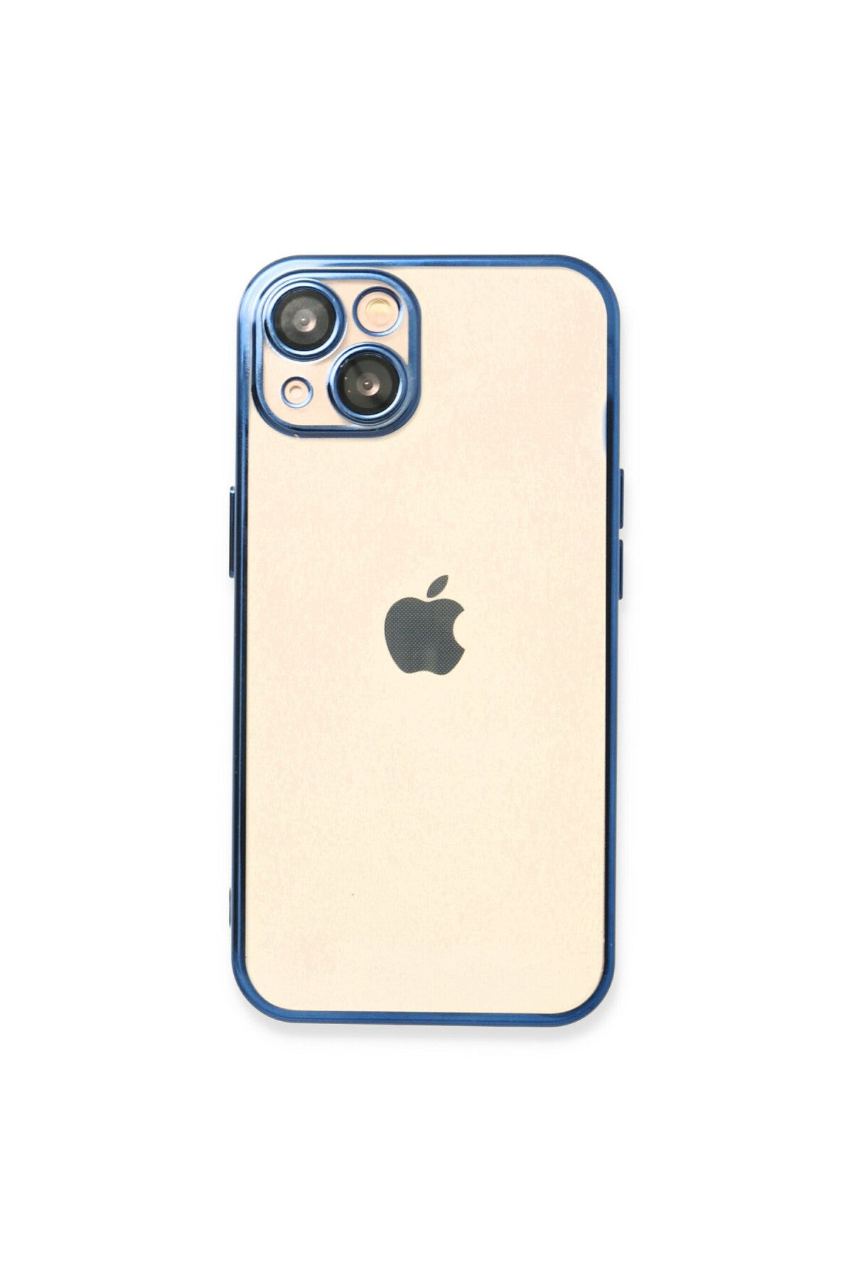 Apple iPhone 14 Uyumlu Kılıf Lensli Silikon - Açık Mavi