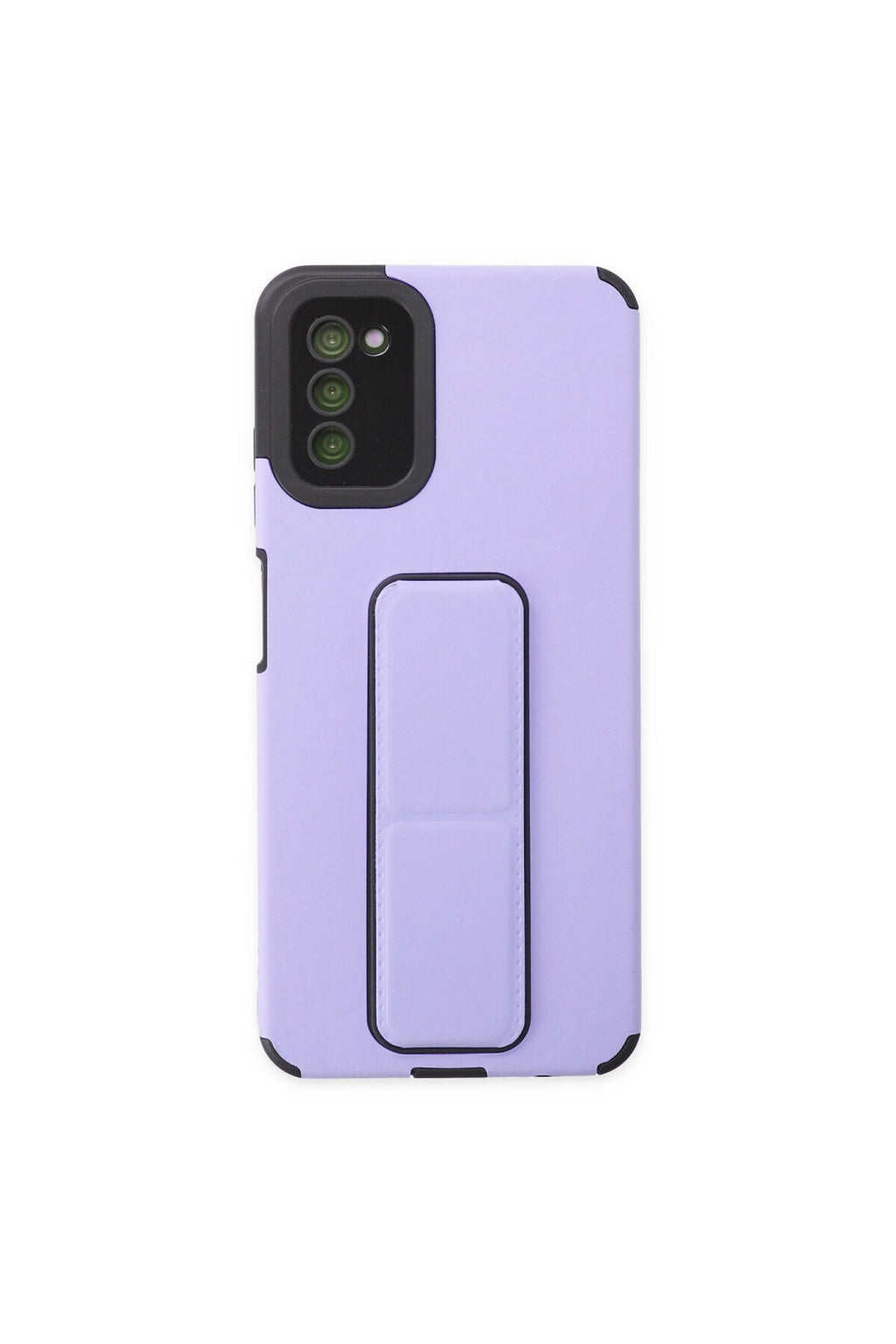 Samsung Galaxy A03S Uyumlu Kılıf Mega Standlı Silikon - Lila
