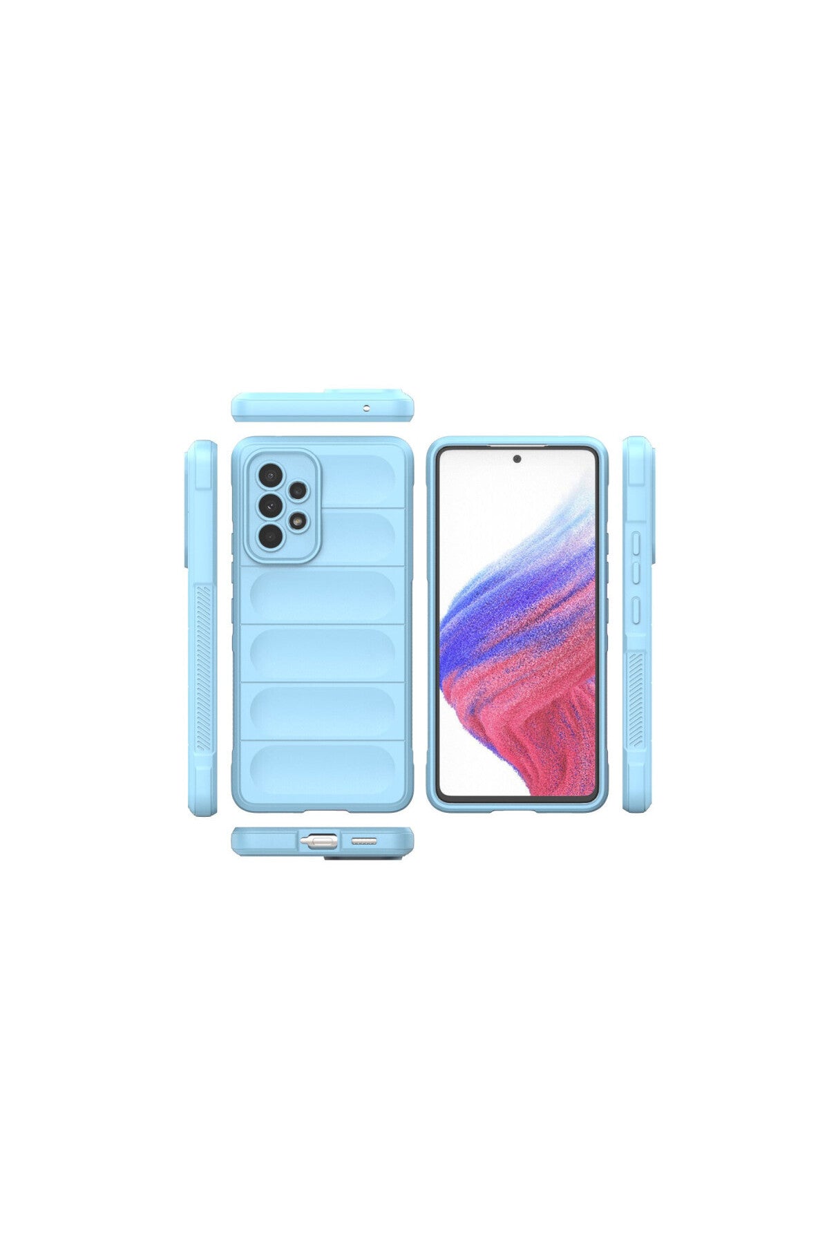 Samsung Galaxy A53 5G Uyumlu Kılıf Optimum Silikon - Sky Blue