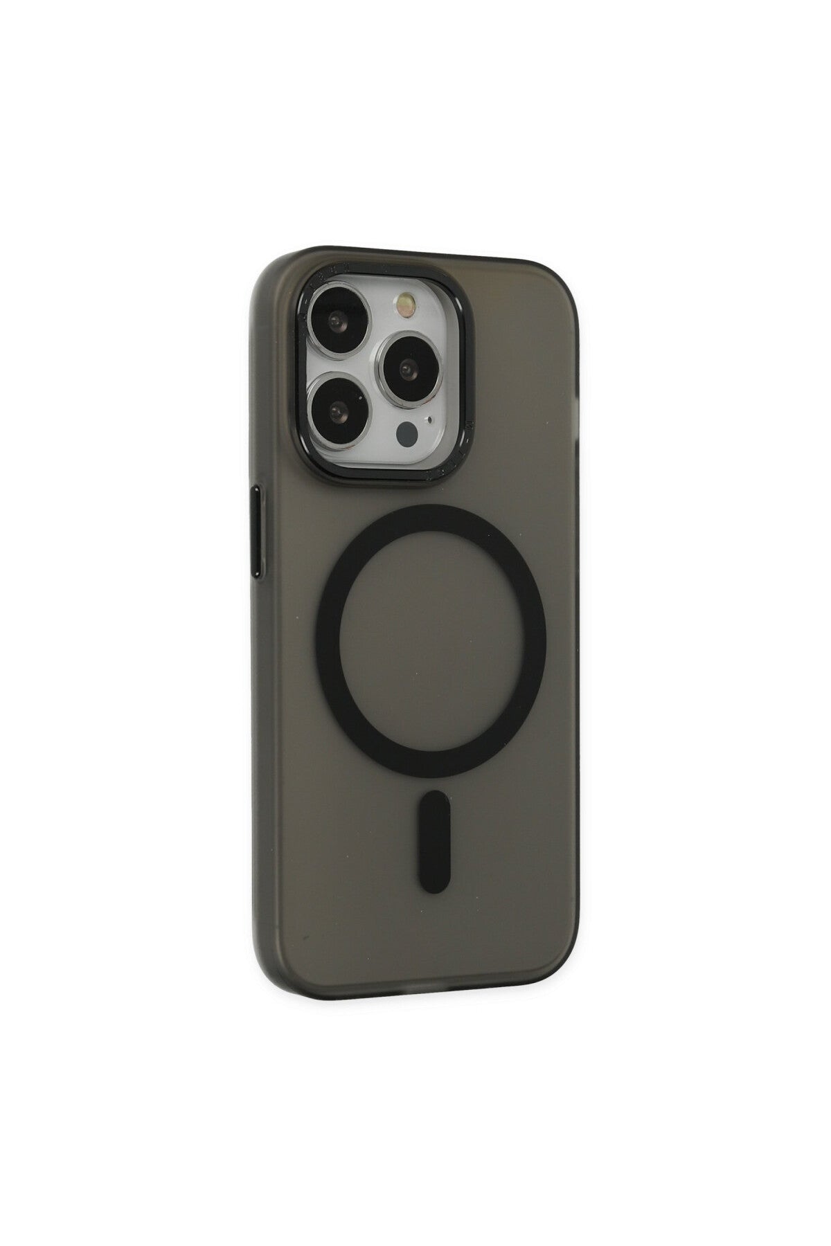 Apple iPhone 15 Pro Uyumlu Kılıf Lodos Magneticsafe Mat Kapak - Siyah