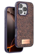 Onegif Apple iPhone 16 Pro Max Uyumlu Bright Simli Kapak - Derin Mor