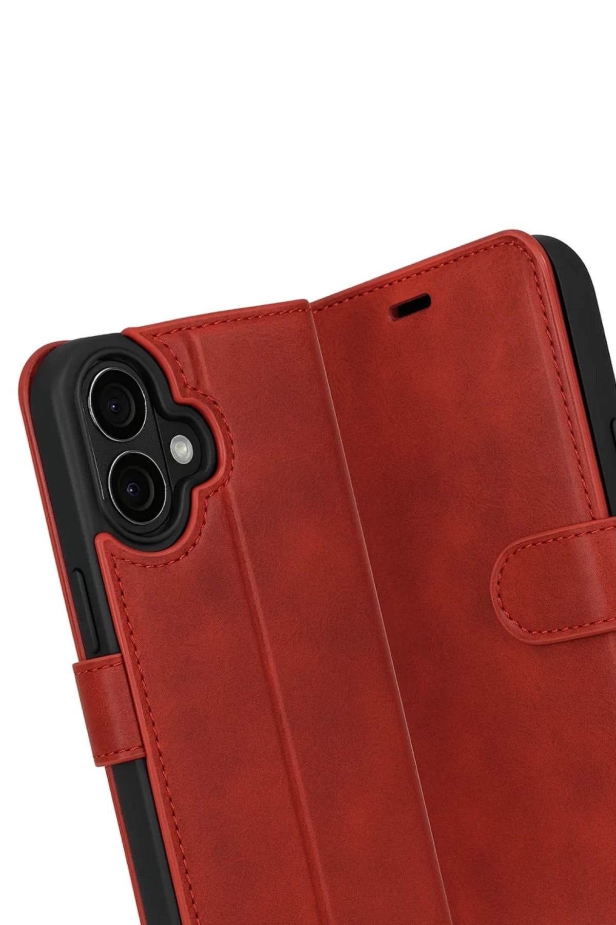 Apple iPhone 17 Uyumlu Trend S Plus Kapaklı Kılıf - Kırmızı