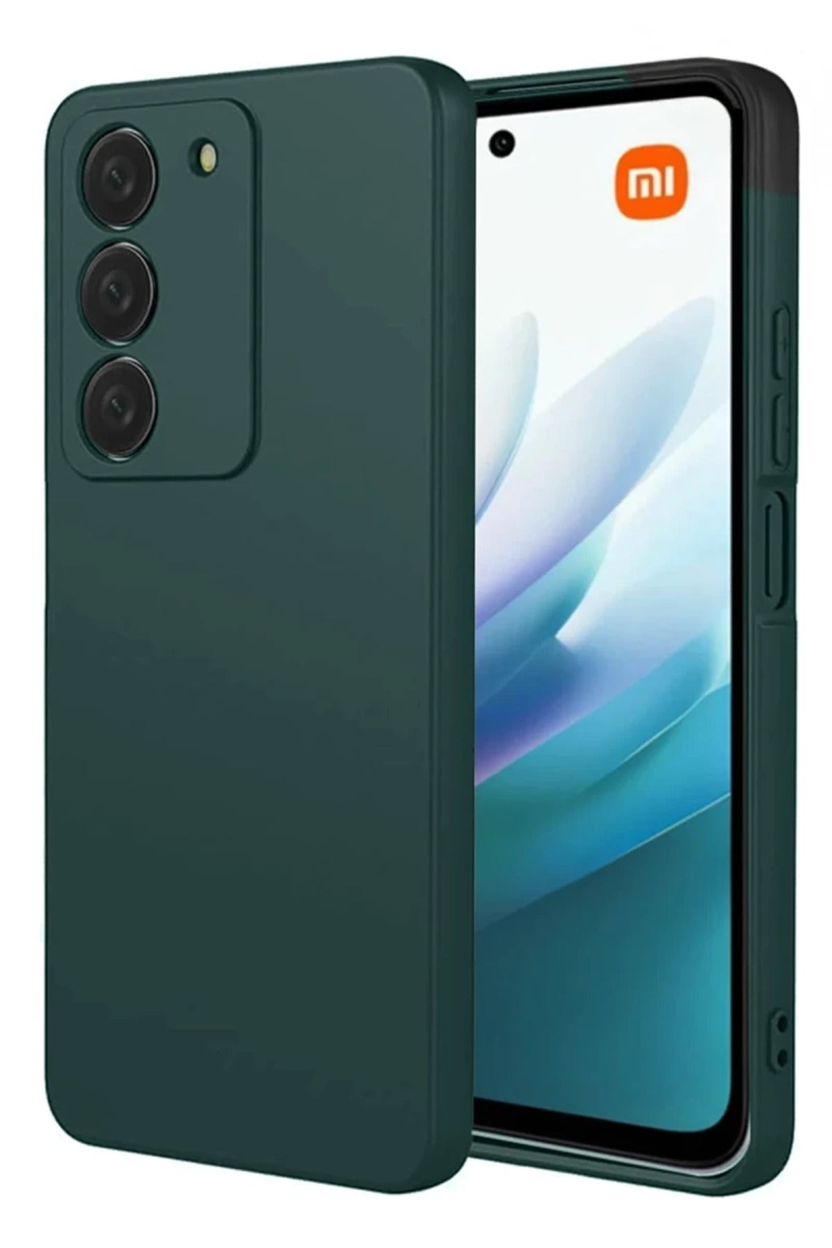 Xiaomi Redmi 15 4G Uyumlu First Silikon - Koyu Yeşil