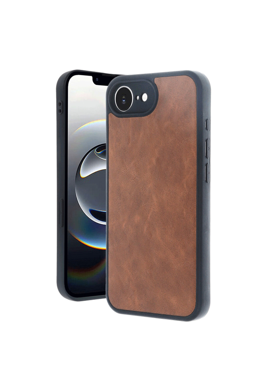 Apple iPhone 16E Uyumlu Kılıf Aras Deri Kapak - Taba