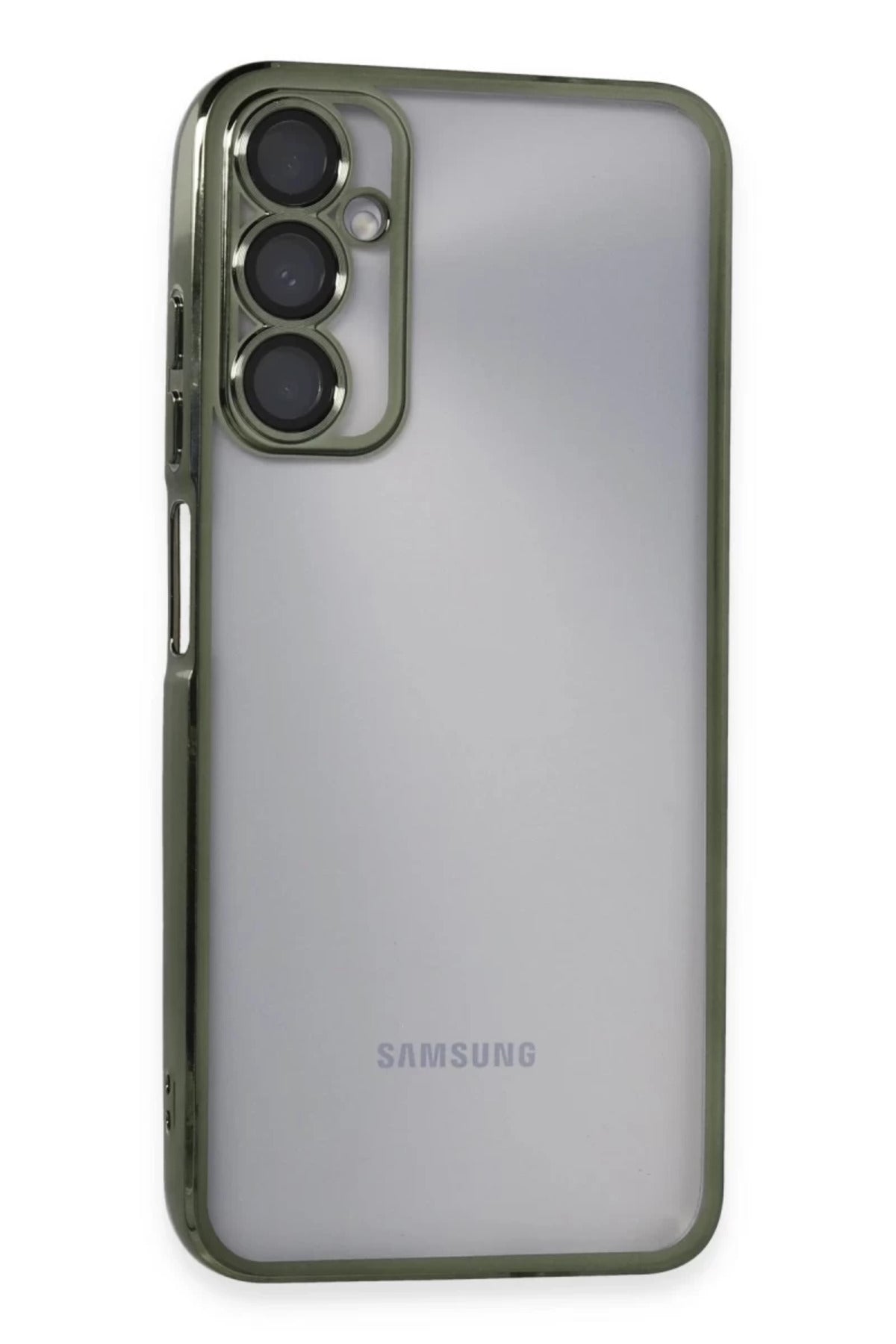 Samsung Galaxy A05S Uyumlu Kılıf Lensli Silikon - Yeşil
