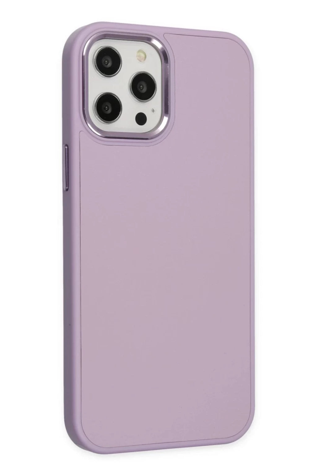 Apple iPhone 12 Pro Max Uyumlu Kılıf Asya Deri Silikon - Lila
