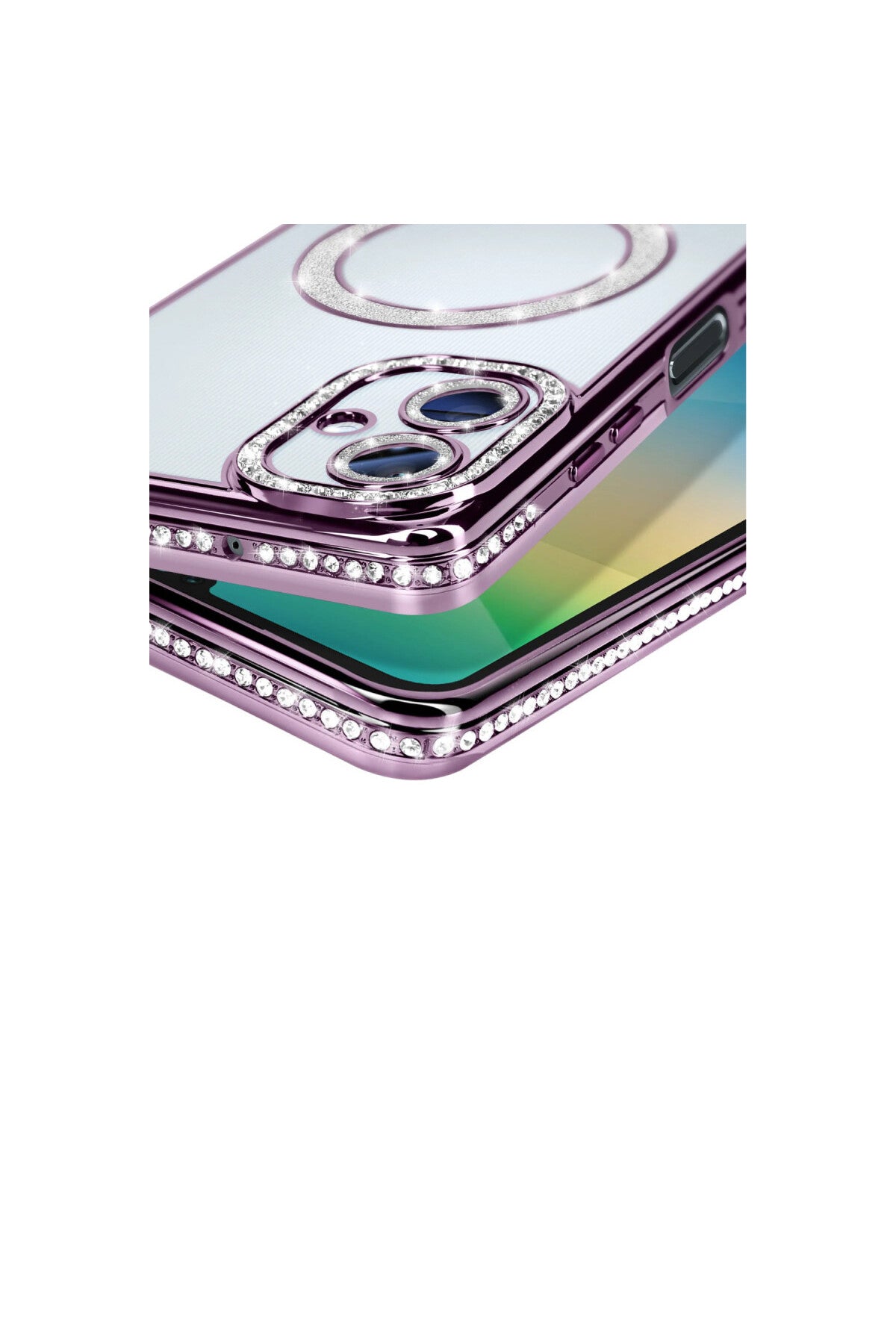 Samsung Galaxy A06 Uyumlu Joke Simli Magneticsafe Kılıf - Derin Mor