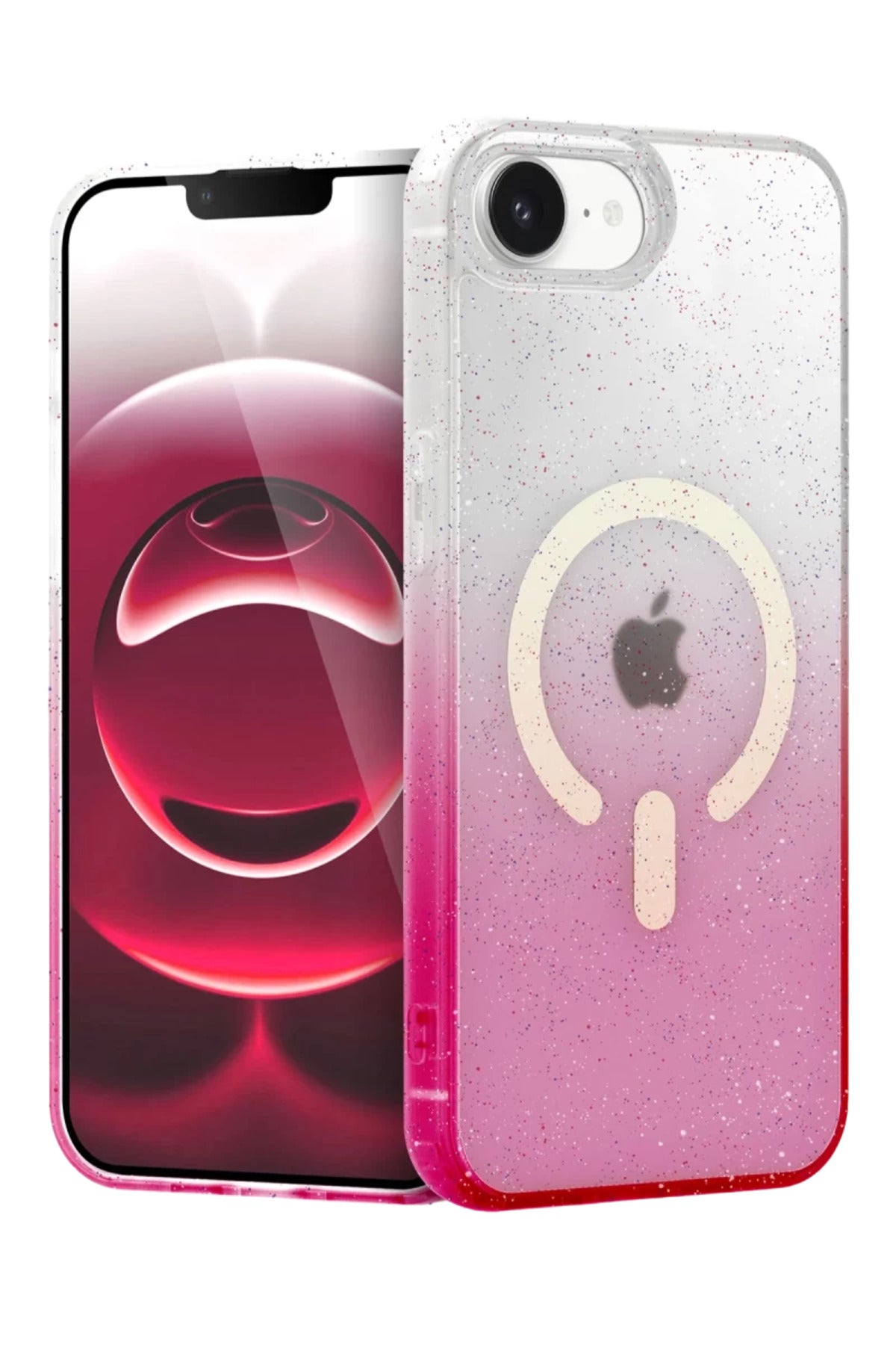 Apple iPhone 16E Uyumlu Pummel Shiny Magsafe Kapak - Pembe