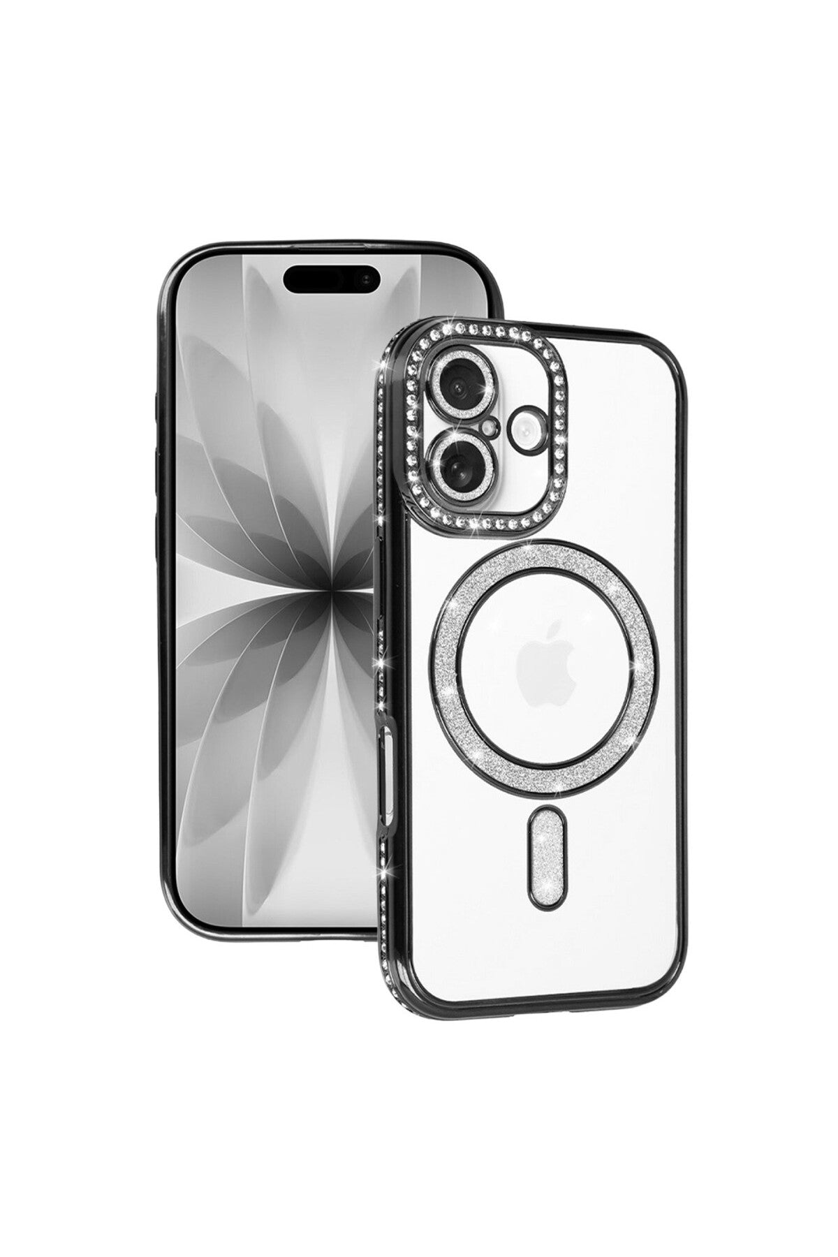 Apple iPhone 17 Uyumlu Joke Simli Magneticsafe Kılıf - Siyah
