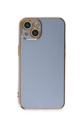 Apple iPhone 15 Uyumlu Kılıf Volet Silikon - Mavi