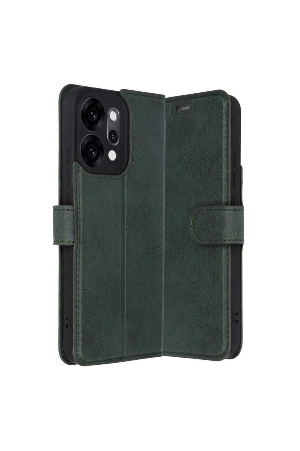 Oppo Reno 14 Uyumlu Trend S Plus Kapaklı Kılıf - Yeşil