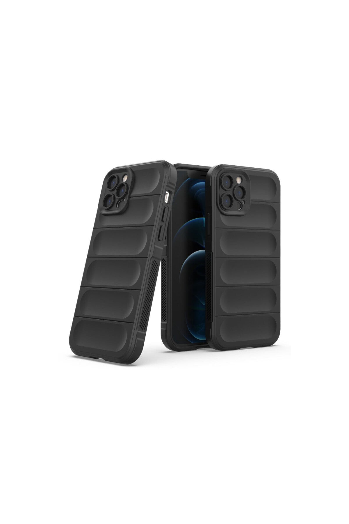 Apple iPhone 12 Pro Uyumlu Kılıf Optimum Silikon - Siyah