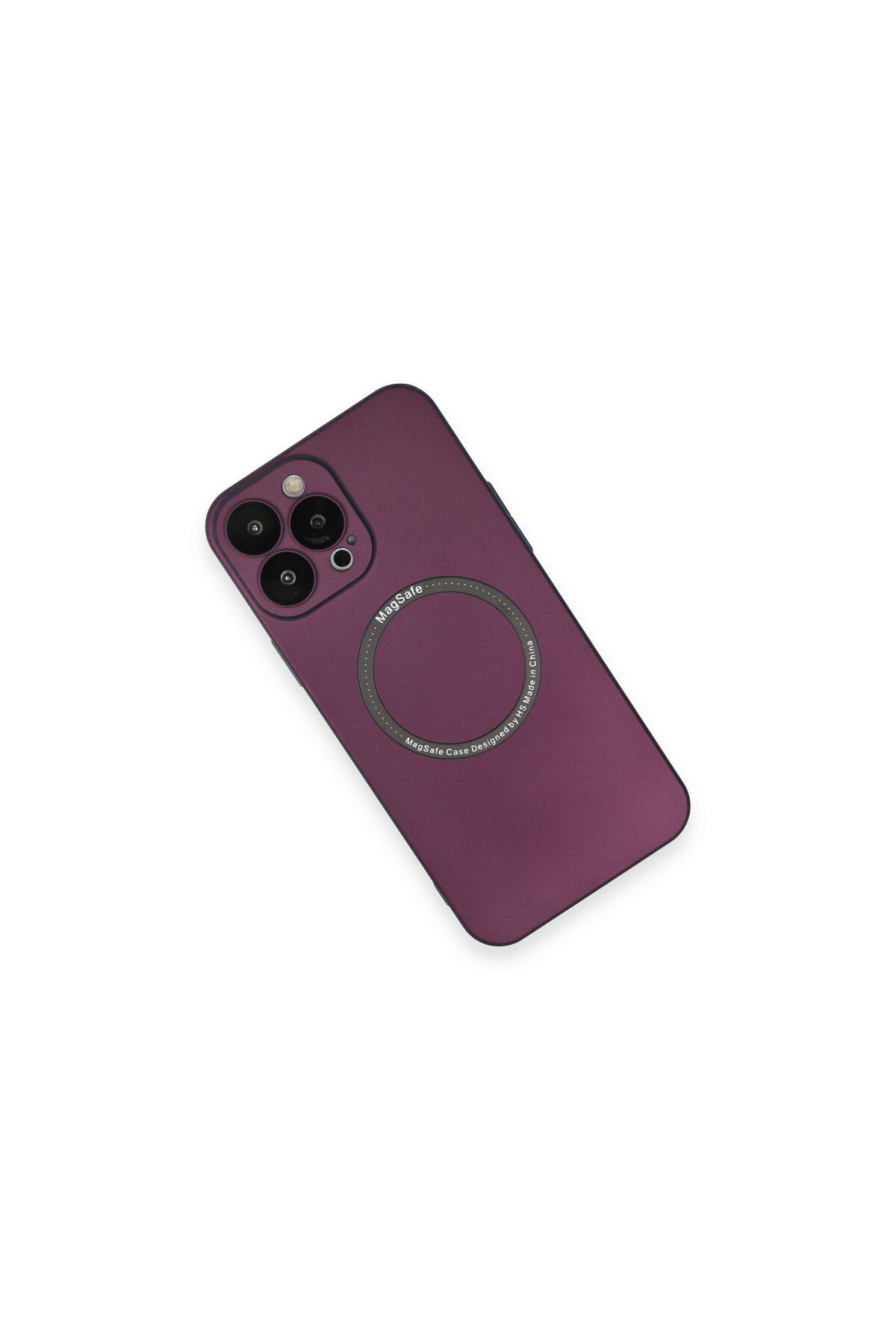 Apple iPhone 14 Pro Uyumlu Kılıf Jack Magneticsafe Lens Silikon - Mürdüm