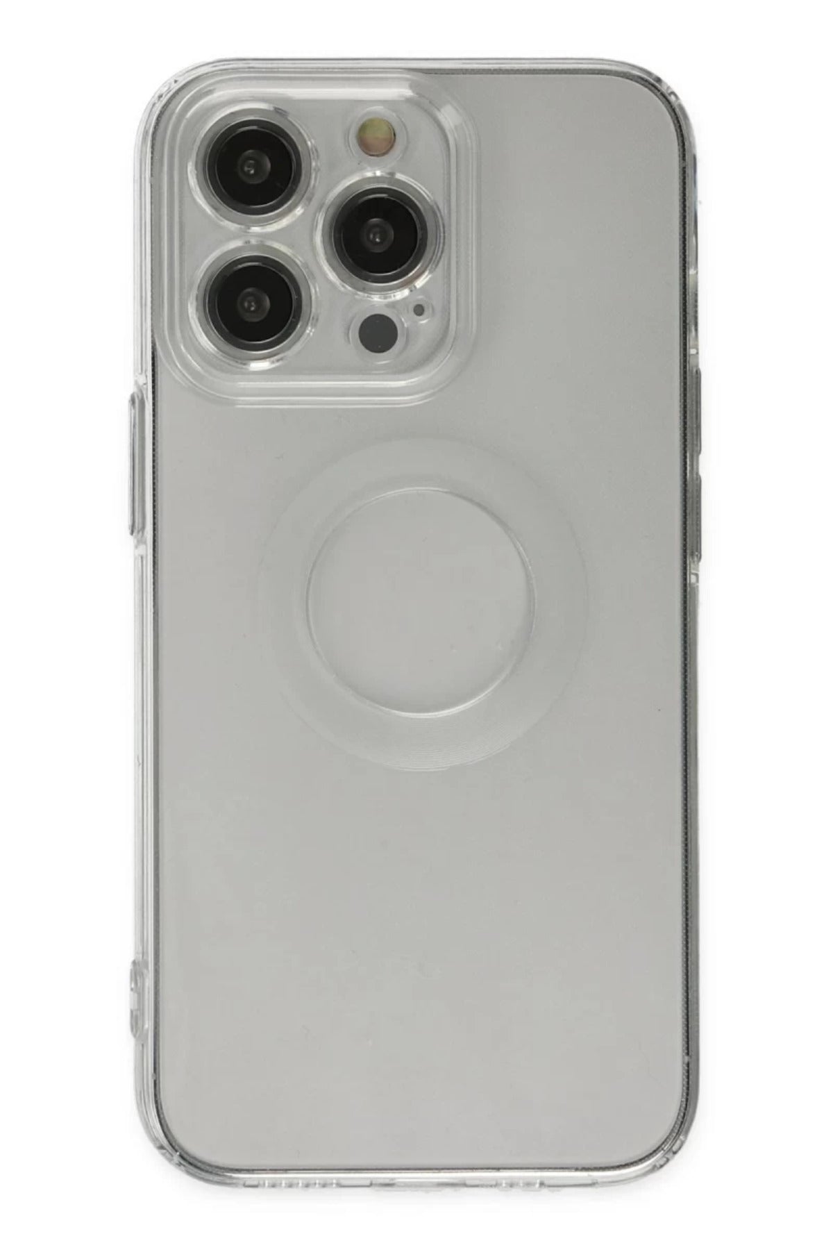 Apple iPhone 13 Pro Uyumlu Kılıf Santa Lens Silikon - Şeffaf