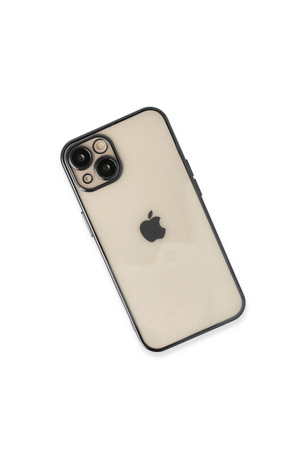 Apple iPhone 14 Plus Uyumlu Kılıf Lensli Silikon - Siyah