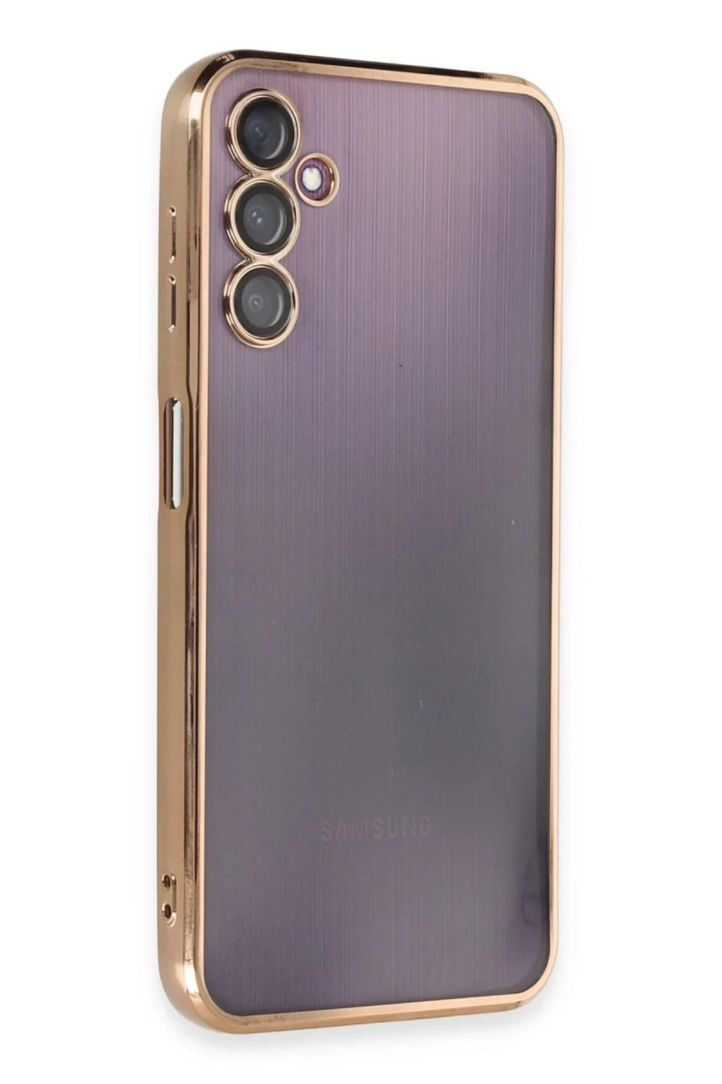 Samsung Galaxy A14 4G Uyumlu Kılıf Lensli Silikon - Gold