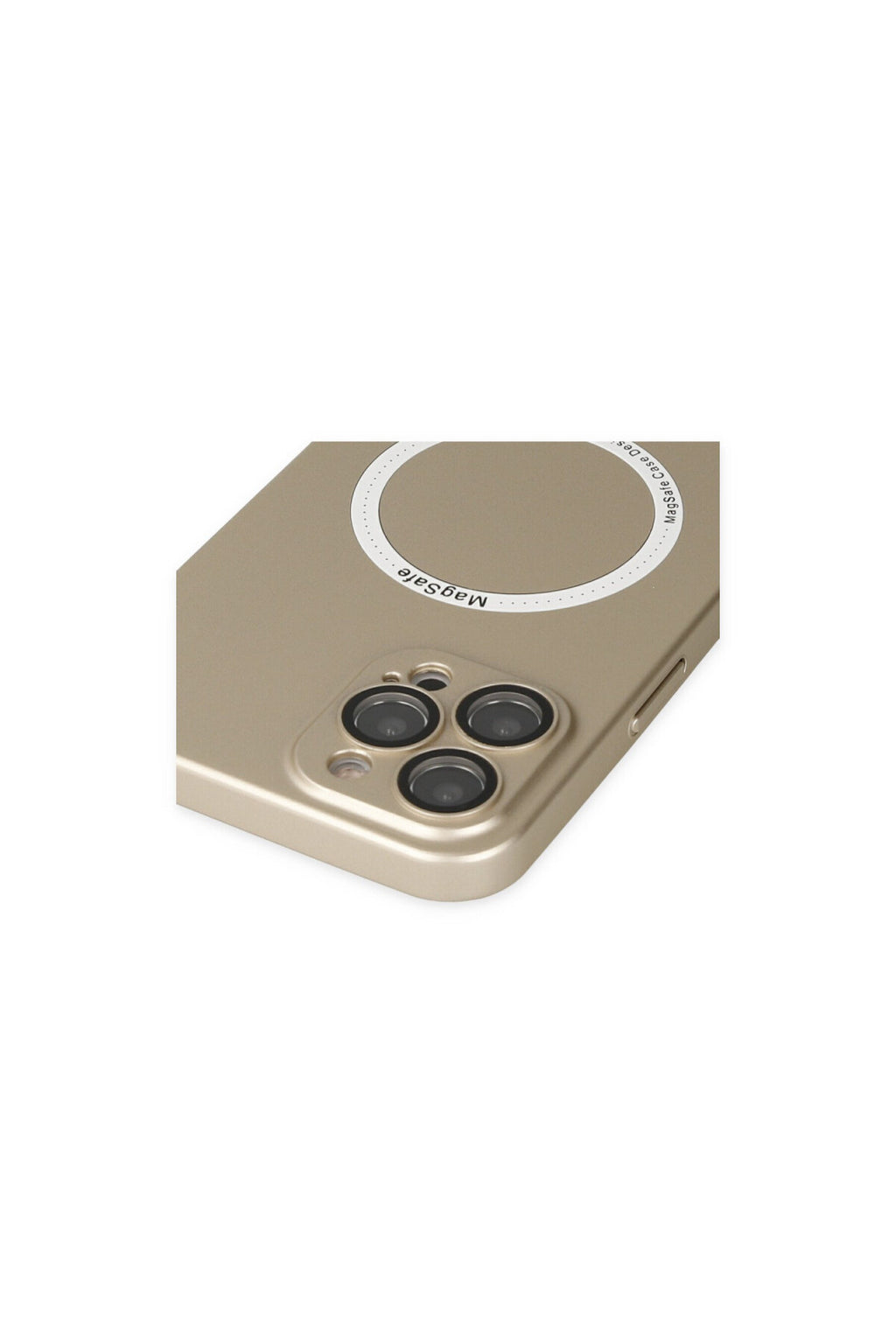 Apple iPhone 12 Pro Uyumlu Kılıf Jack Magneticsafe Lens Silikon - Gold