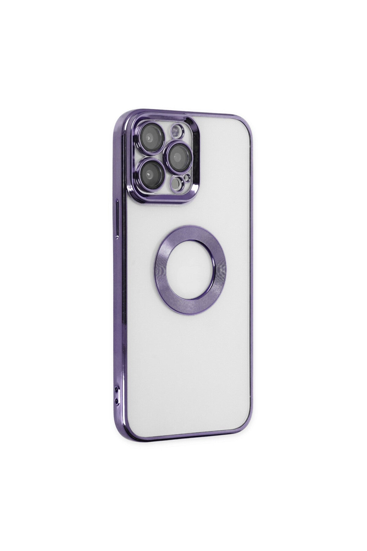 Apple iPhone 14 Pro Max Uyumlu Kılıf Slot Silikon - Mor