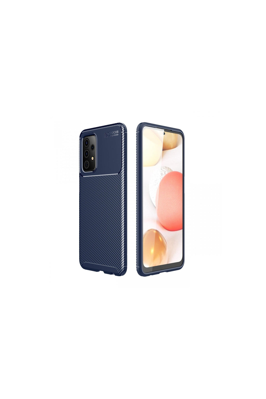 Samsung Galaxy A72 Uyumlu Kılıf Auto Focus Karbon Kapak - Lacivert
