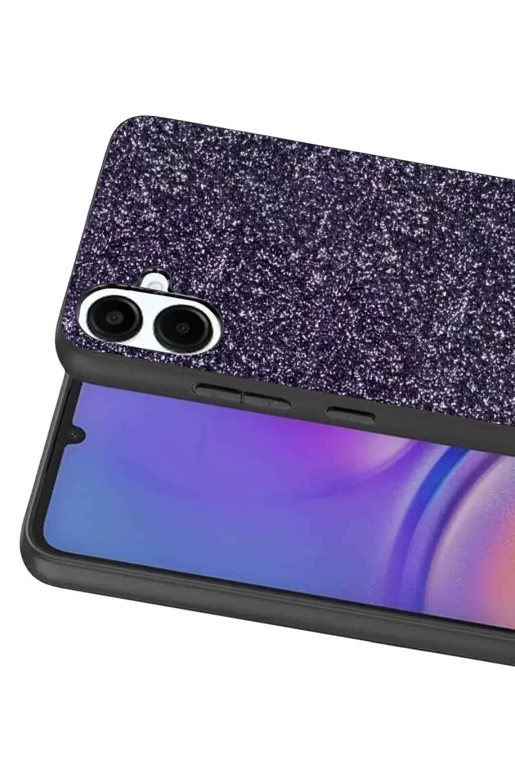 Onegif Samsung Galaxy A07 4G Uyumlu Bright Simli Kapak - Derin Mor
