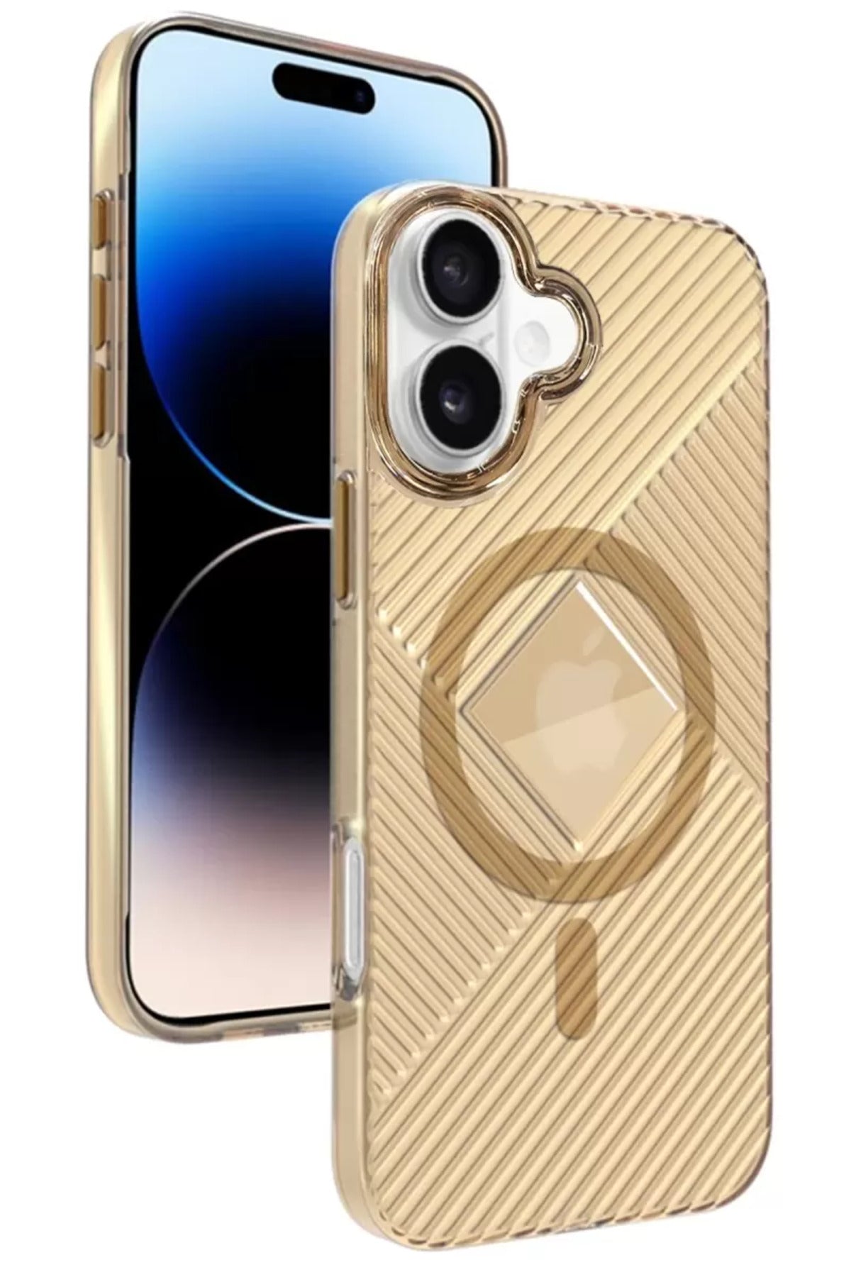 Joko Apple iPhone 16 Uyumlu Stella PC Sert Magsafe Kılıf - Gold