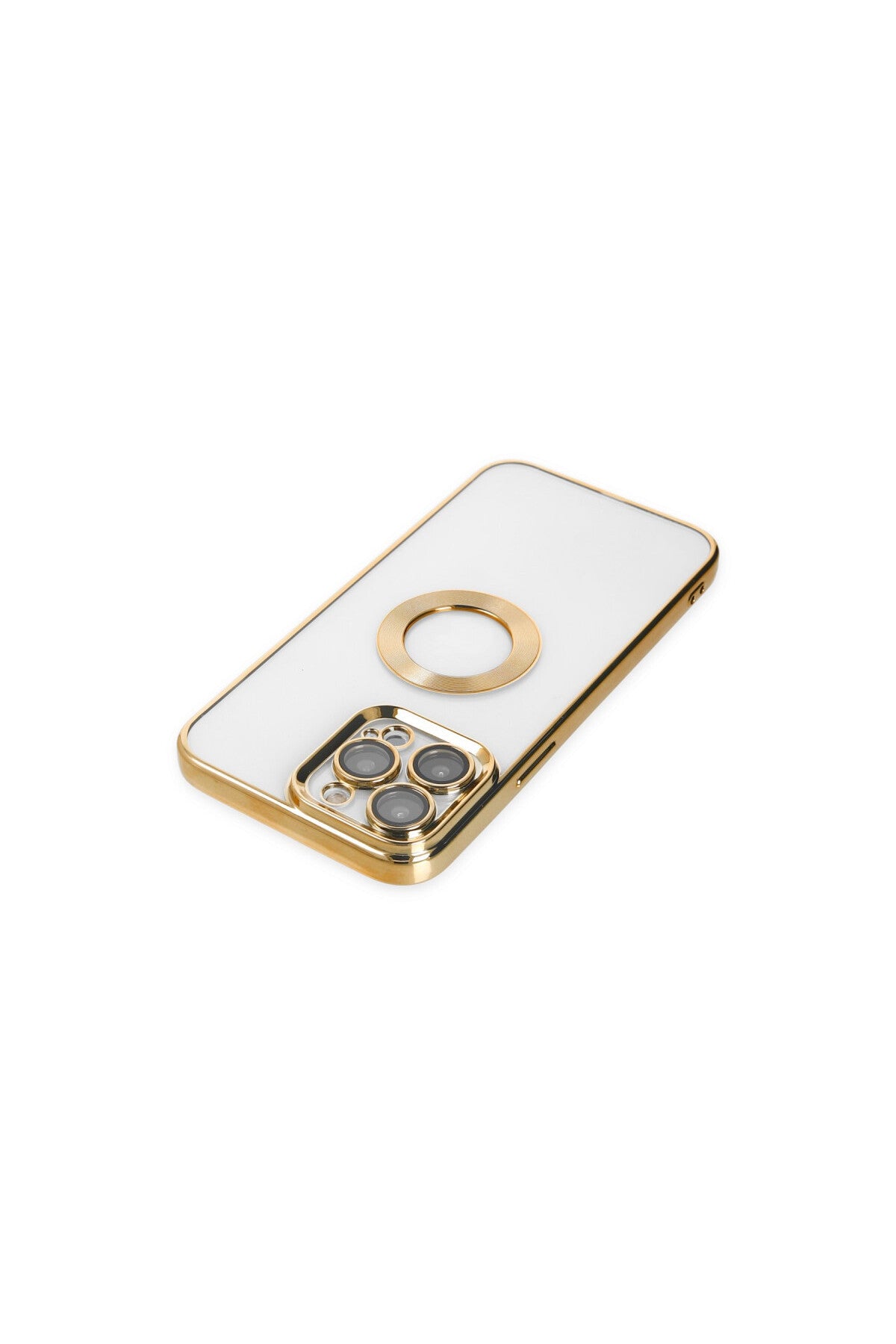 Apple iPhone 14 Pro Uyumlu Kılıf Slot Silikon - Gold