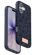 Onegif Apple iPhone 17 Uyumlu Bright Simli Kapak - Mavi