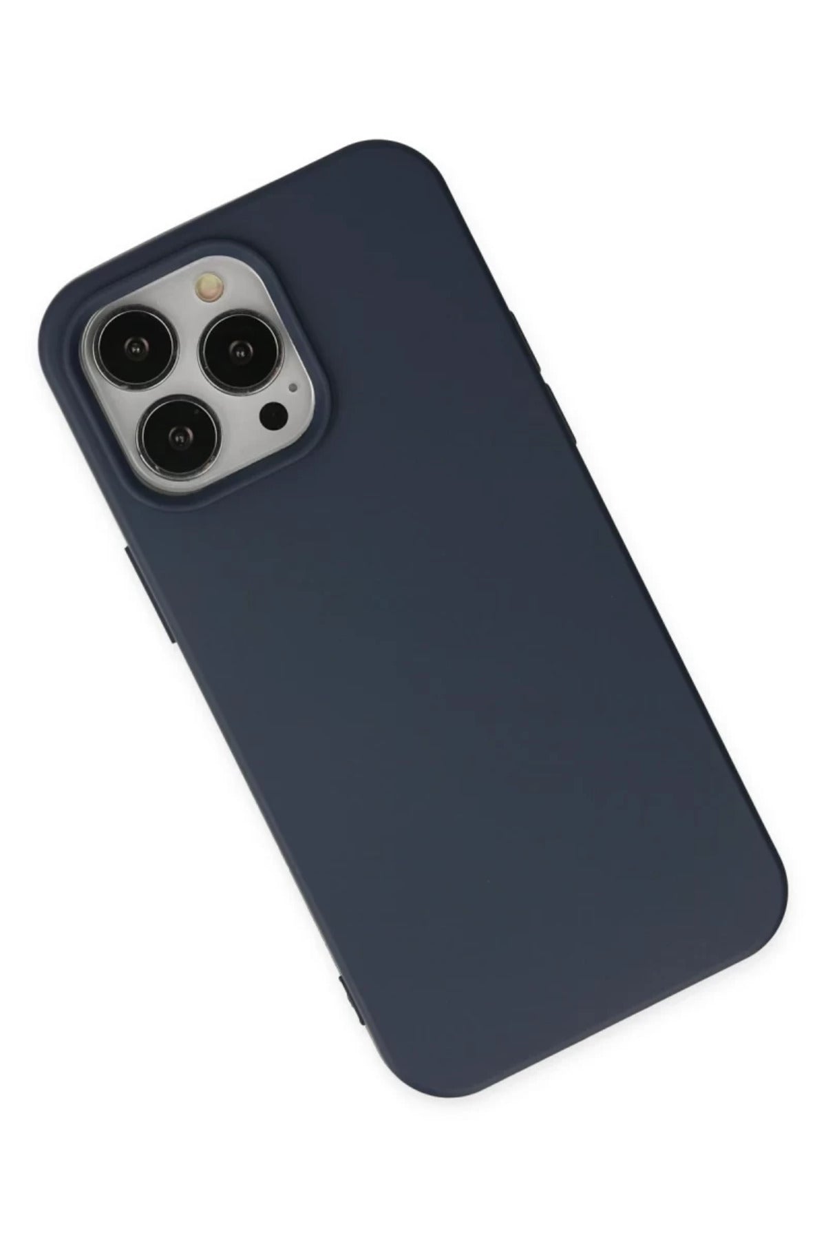 Apple iPhone 15 Pro Uyumlu Kılıf Nano içi Kadife Silikon - Lacivert
