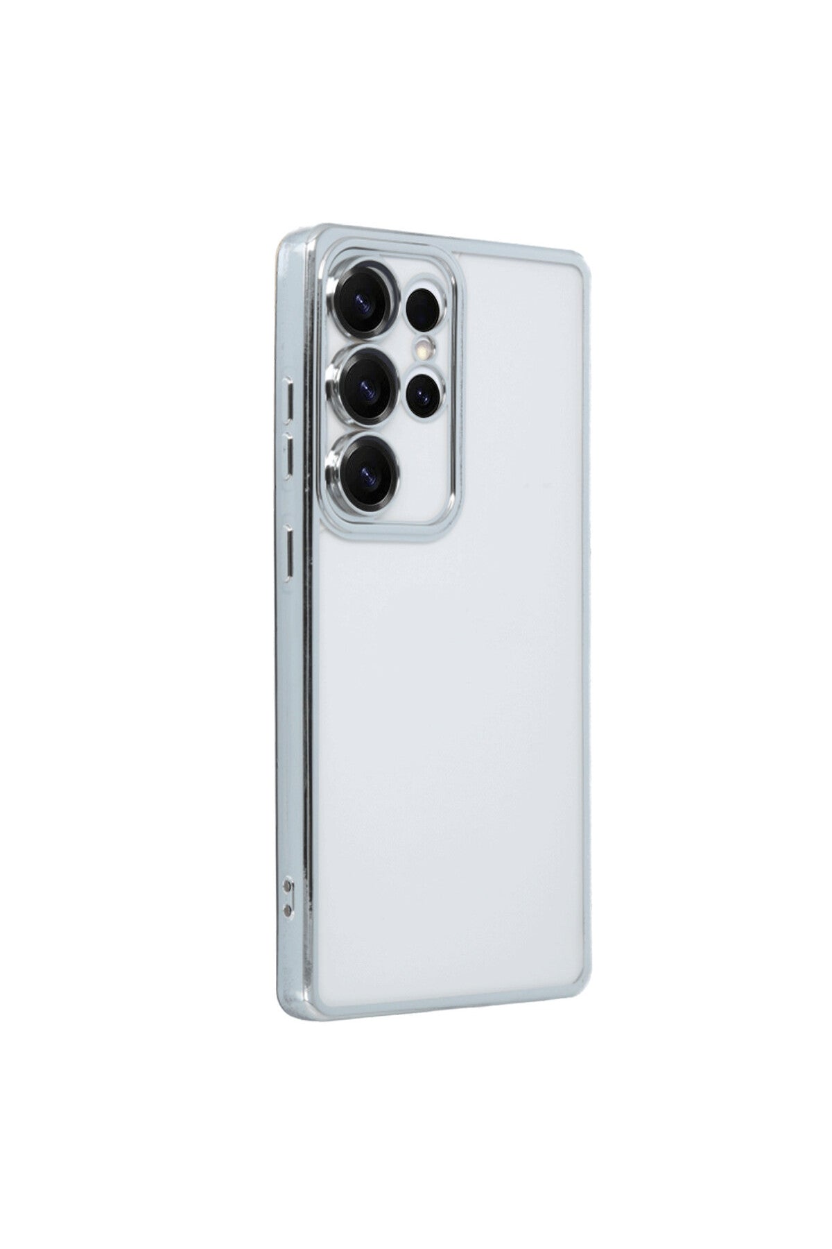 Samsung Galaxy S25 Ultra Uyumlu Kılıf Lensli Silikon - Gümüş