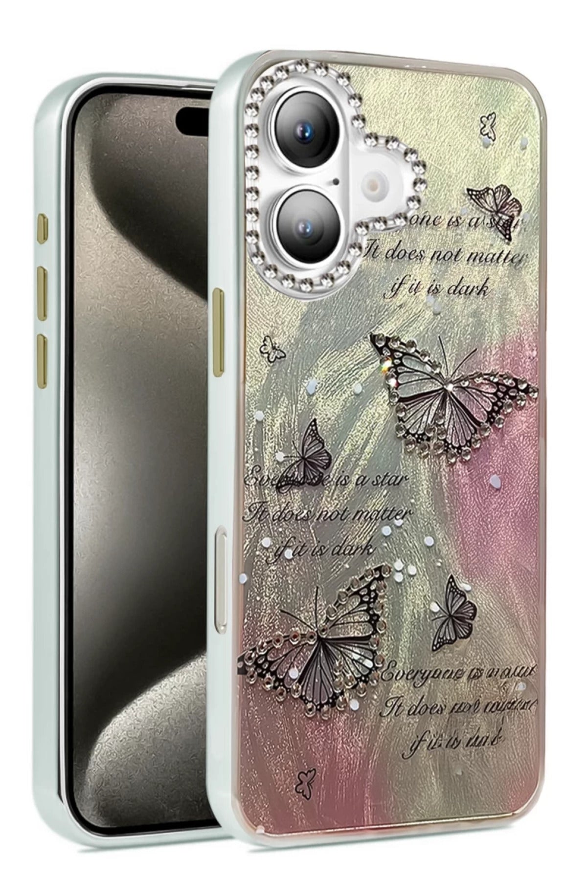 Apple iPhone 16 Plus Uyumlu Kılıf Blade Aynalı Desenli Kapak - Desen 6