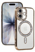 Apple iPhone 17 Uyumlu Joke Simli Magneticsafe Kılıf - Gold