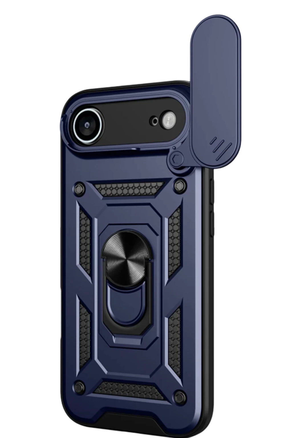 Apple iPhone 17 Air Uyumlu Pars Lens Yüzüklü Silikon - Lacivert
